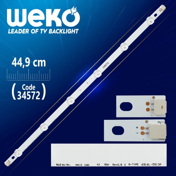 42 ROW REV0.8 2 R-TYPE - 6 LEDLİ 44.9 CM  - (WK-191) (K0)