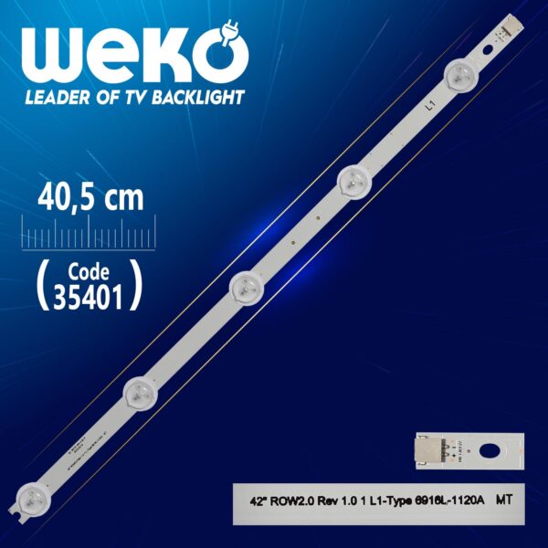 42 ROW2.0 REV 1.0 1 L1-TYPE 6916L-1120A MT - 40.5 CM 5 LEDLİ - (WK-988) (K0)