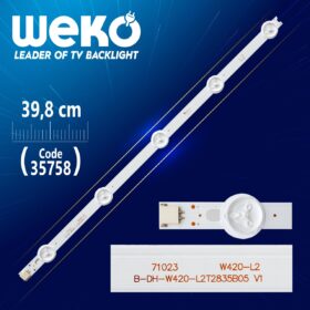 42 ROW2.1 REV 0.6 1 L2-TYPE 6916L-1216A - 39.8 CM 5 LEDLİ - (WK-1226) (K0)