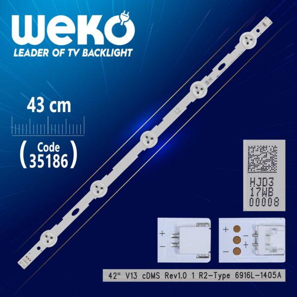 42 V13 CDMS REV1.0 1 L2-TYPE - 6916L-1404A - 43 CM 5 LEDLİ - (WK-489) (K0)