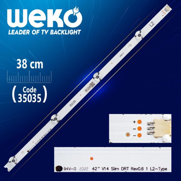 42 V14 SLİM DRT REV0.6 1 L2-TYPE - 6916L-1684A - 38 CM 4 LEDLİ - (WK-815) (K0)