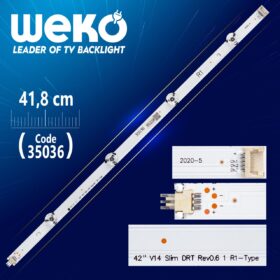 42 V14 SLİM DRT REV0.6 1 R1-TYPE - 6916L 1683A - 41.8 CM 4 LEDLİ - (WK-816) (K0)