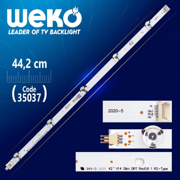 42 V14 SLİM DRT REV0.6 1 R2-TYPE 6916L 1685A / 6916L 1685B - 44.2 CM 5 LEDLİ - (WK-817) (K0)