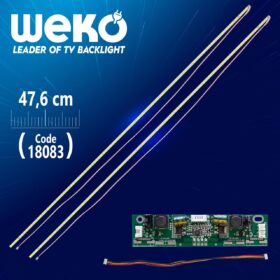 43 UNİVERSAL E-LED 51 LEDLİ (7020) 476MM 360-450MA 51-54V ÇİFT LED+SÜRÜCÜ+KABLO TAKIM (WK-1370) (K0)