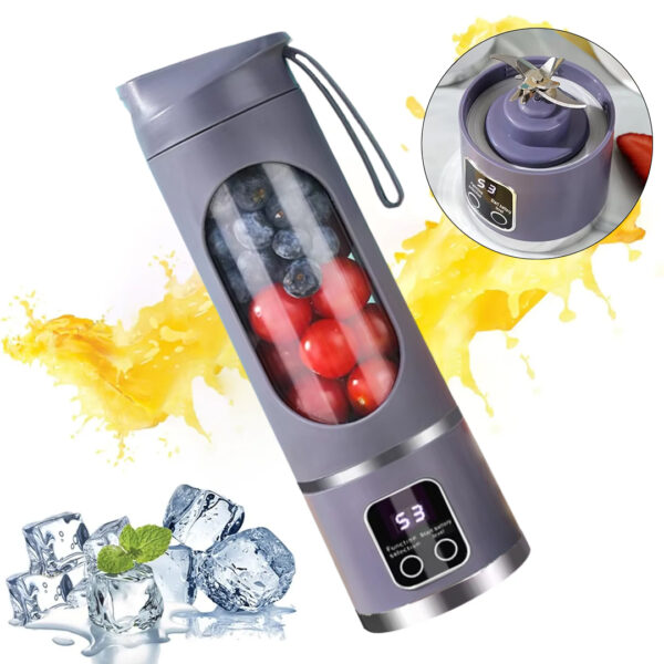450ML SHAKEN TAKE KİŞİSEL SMOOTHİE TAŞINABİLİR BLENDER MEYVE SIKACAĞI ŞARJLI MOR (K0)