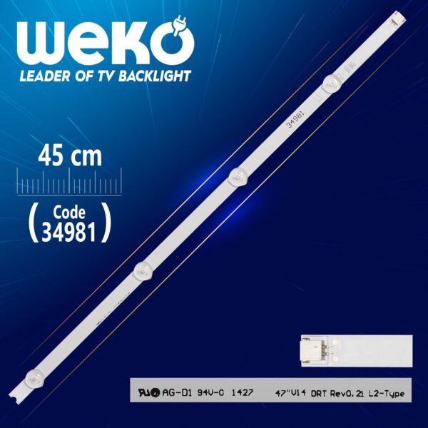 47 V14 DRT REV0.2 1 L1-TYPE - 45 CM 4 LEDLİ - (WK-84) (K0)