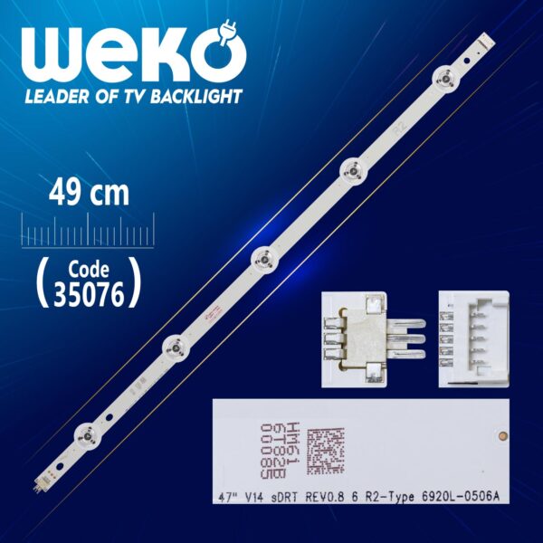 47 V14 SDRT REV0.8 6 R2-TYPE 6920L-0506A - 49 CM 5 LEDLİ - (WK-837) (K0)