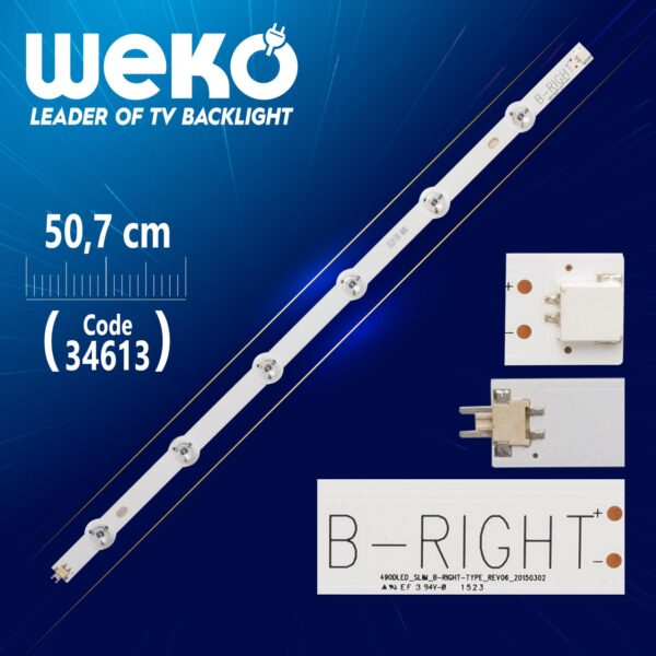 490DLED_SLIM_B-RIGHT-TYPE_REV00 - 50.7 CM 6 LEDLİ - (WK-195) (K0)