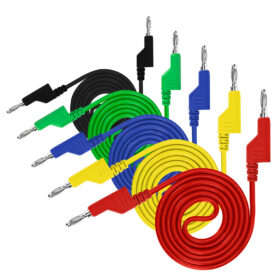5 RENKLİ 1 METRE 1000V - 19A MULTIMETRE TEST UÇLARI KABLO KİTİ (K0)