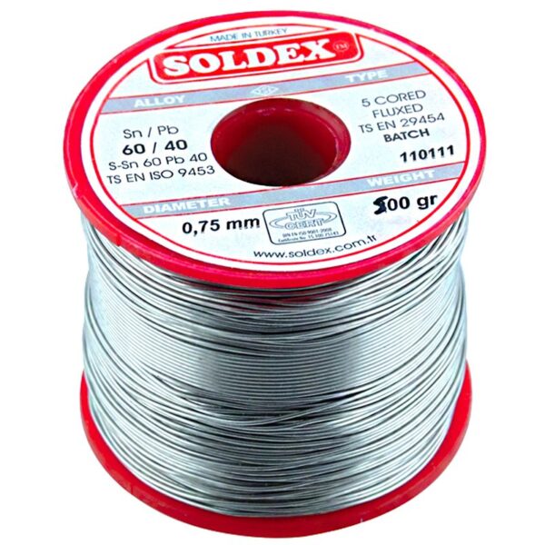500 GR LEHİM 0,75 MM İNCE SOLDEX SN60 PB40 (K0)