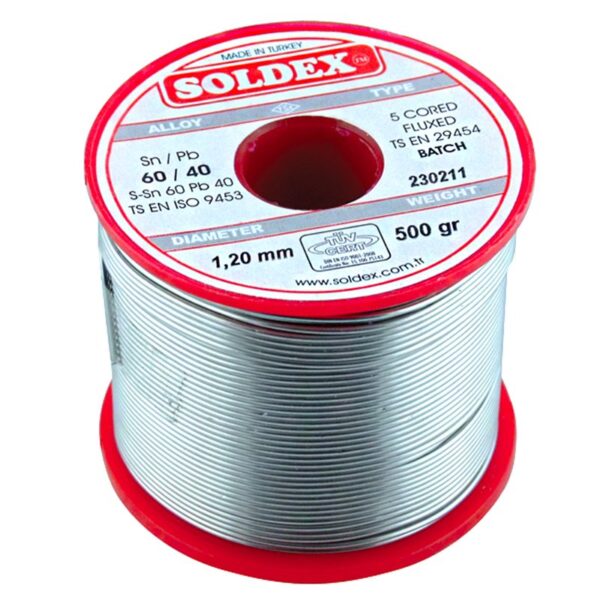 500 GR LEHİM 1.2 MM KALIN SOLDEX SN60 PB40 (K0)