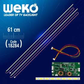 55 UNİVERSAL E-LED 69 LEDLİ (7020) 610MM 360-450MA 72-75V ÇİFT LED+SÜRÜCÜ+KABLO TAKIM (WK-0367) (K0)