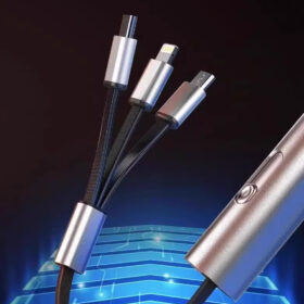 5V - 2.4A 3İN1 (MİCRO USB - LİGHTNİNG - TYPE C) TELEFON ŞARJ KABLOSU (K0)