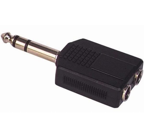 6.3 MM STEREO ERKEK / 6.3 MM STEREO DİŞİ X 2 ÇEVİRİCİ JACK (K0)