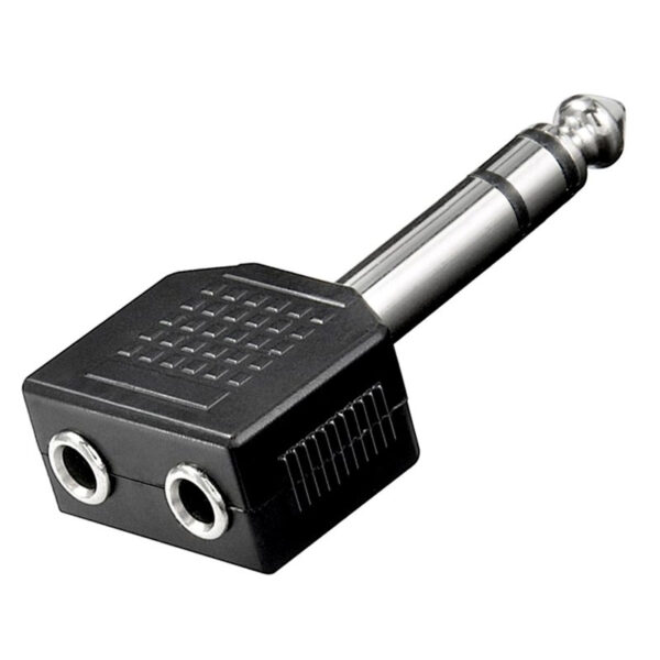 6.3 MM STEREO ERKEK / 3.5 MM ST X 2 DİŞİ ÇEVİRİCİ JACK (K0)
