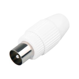 60 OHM ANTEN TV FİŞİ İTHAL ERKEK BEYAZ DÜZ TİP (100 AD) ZP 33001 (K0)