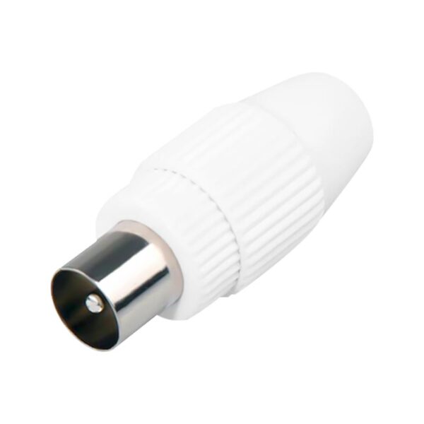 60 OHM ANTEN TV FİŞİ İTHAL ERKEK BEYAZ DÜZ TİP (100 AD) ZP 33001 (K0)