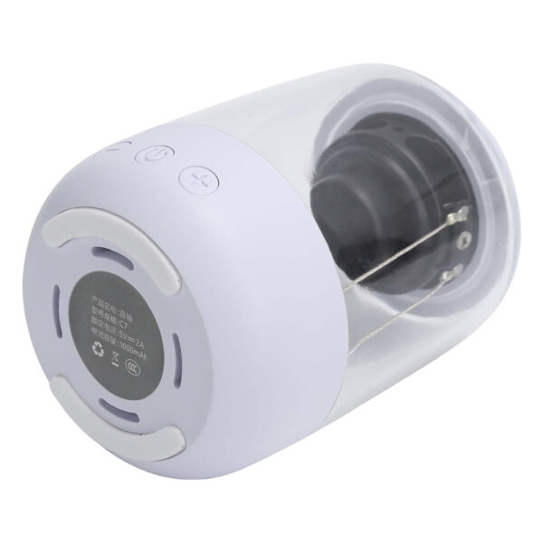 600 MAH TAŞINABİLİR RGB MİKROFONLU AUX/TF/BLUETOOTH 3 WATT HOPARLÖR SPEAKER (BEYAZ) (K0) - Görsel 2