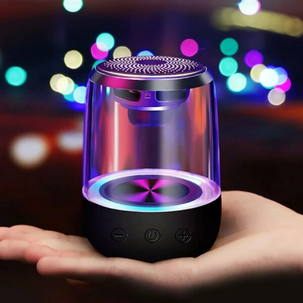 600 MAH TAŞINABİLİR RGB MİKROFONLU AUX/TF/BLUETOOTH 3 WATT HOPARLÖR SPEAKER (BEYAZ) (K0) - Görsel 3