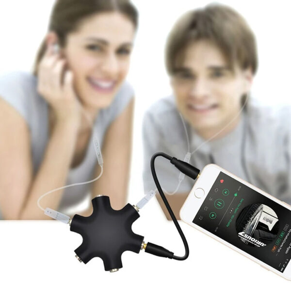 6LI 3.5MM STEREO AUX ÇOKLAYICI (K0) - Görsel 2