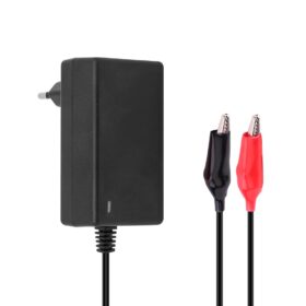 7.2 VOLT - 1 AMPER KROKODİL UÇLU PRİZ TİP KIRMIZI YEŞİL LEDLİ YERLİ ÜRETİM AKÜ ŞARJ ADAPTÖRÜ (OUT:6V1A) (K0)