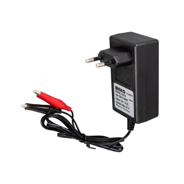 7.2 VOLT - 1 AMPER KROKODİL UÇLU PRİZ TİP KIRMIZI YEŞİL LEDLİ YERLİ ÜRETİM AKÜ ŞARJ ADAPTÖRÜ (OUT:6V1A) (K0) - Görsel 3