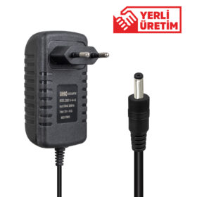 7.8 VOLT - 1 AMPER 4.0*1.7 UÇLU KIRMIZI YEŞİL LEDLİ YERLİ ÜRETİM PRİZ TİPİ ŞARJ ADAPTÖRÜ (K0)