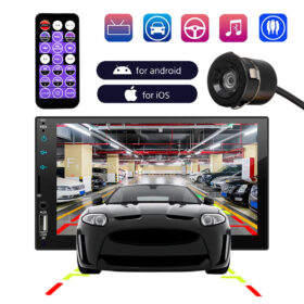 7 INCH CAR 2-DIN MP5 PLAYER CAR PLAY MEKANİKSİZ DOUBLE OTO TEYP (K0)