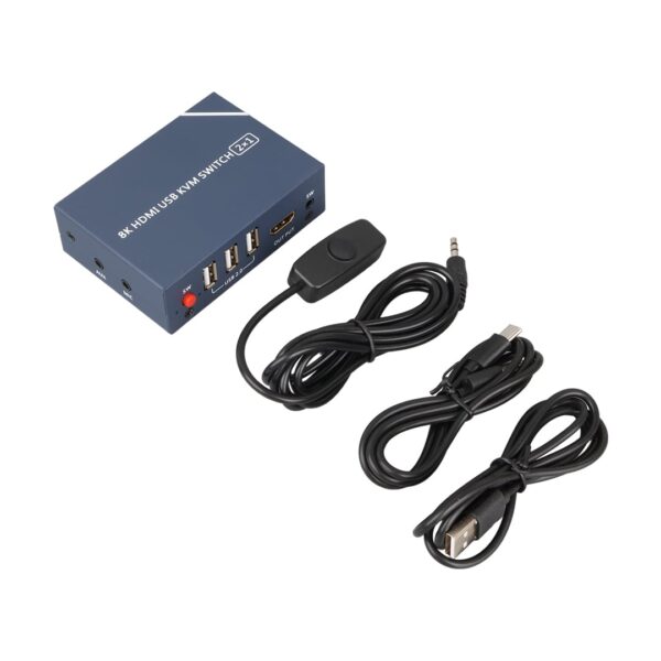 8K HDMI USB KVM SWITCH 2X1 (K0) - Görsel 4