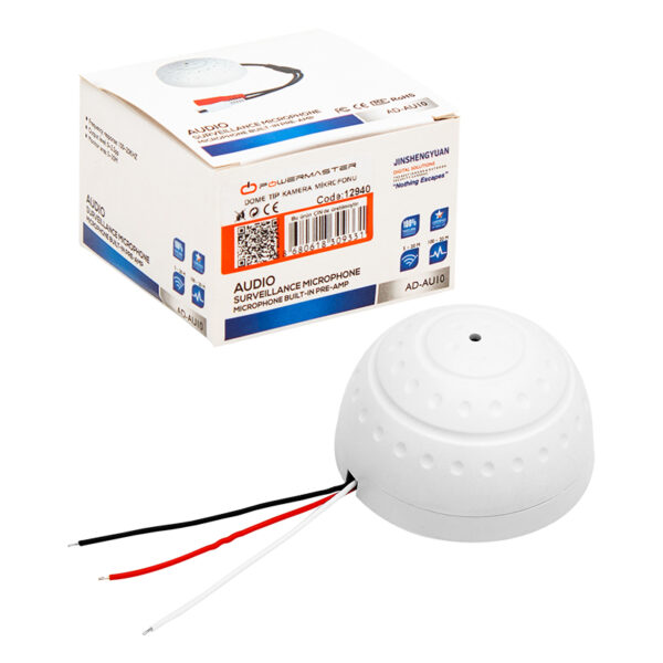 AD-AU10 KAMERA MİKROFONU DOME TİP  (9V-12VDC**5M2-150M2) (K0) - Görsel 2