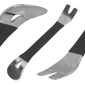 ARAÇ İÇİ SES SİSTEMİ SÖKME LEVYESİ KROM KAPLAMA ÇELİK (3X195MM) (K0)