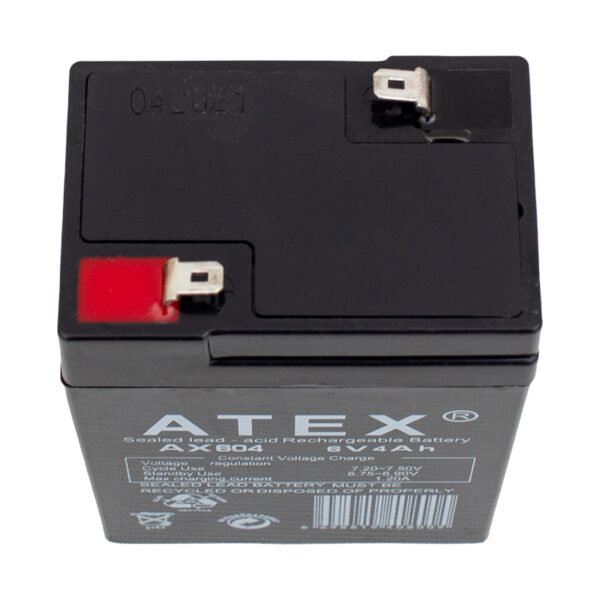 ATEX AX-604 AKÜ 6 VOLT - 4 AMPER IŞILDAK AKÜSÜ (70 X 48 X 101 MM) (K0) - Görsel 3
