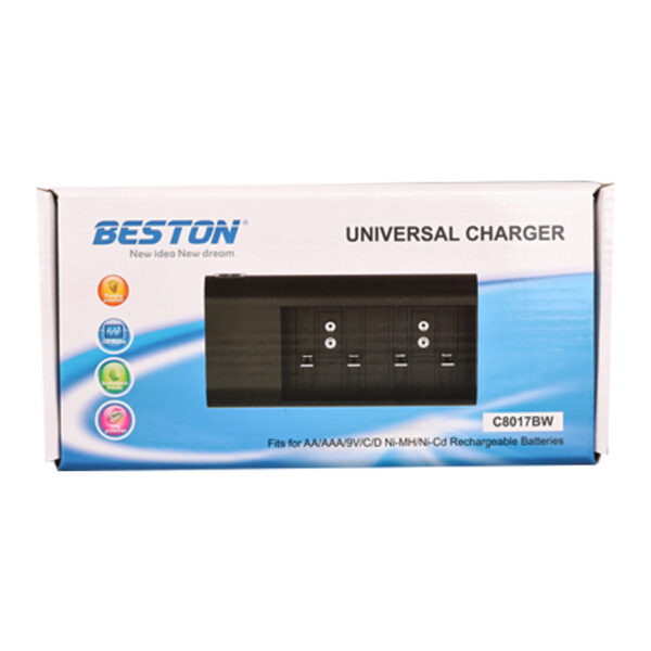 BESTON C8017BW AA/AAA/9V/C BOY/D BOY TÜM BOY PİL ŞARJ CİHAZI (K0) - Görsel 3