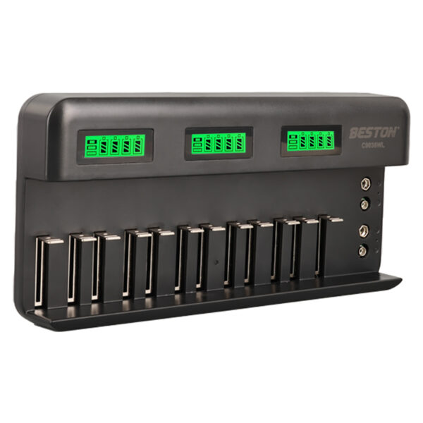 BESTON C9036WL AA/AAA/9V/C BOY/DBOY/Ni-MH/Ni-CD/9V/LİTYUM PİL LCD EKRANLI HIZLI ŞARJ CİHAZI (K0)