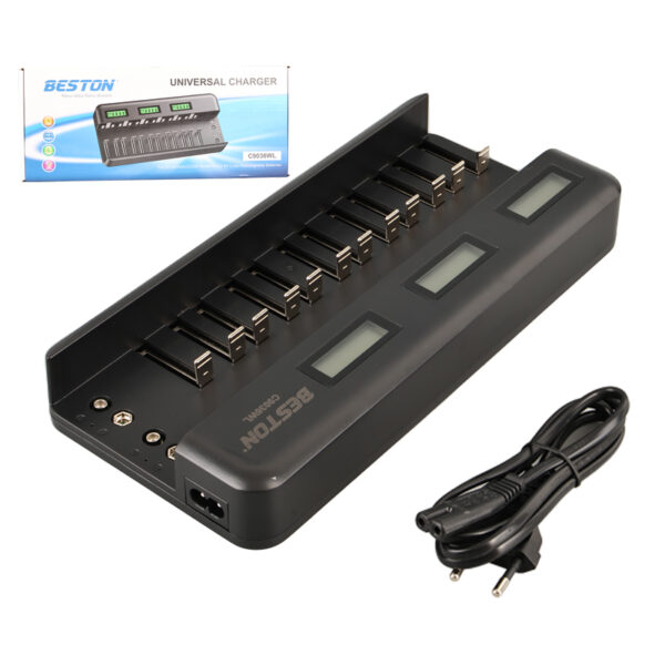 BESTON C9036WL AA/AAA/9V/C BOY/DBOY/Ni-MH/Ni-CD/9V/LİTYUM PİL LCD EKRANLI HIZLI ŞARJ CİHAZI (K0) - Görsel 3