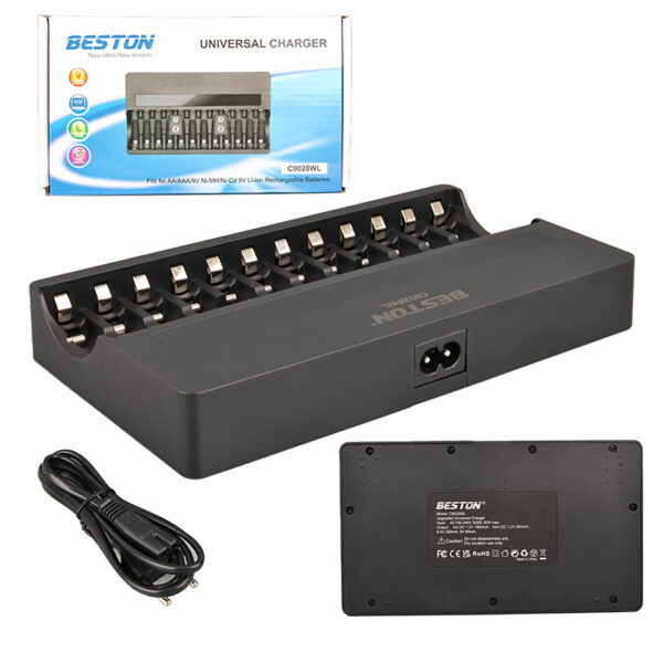 BESTON C9028WL AA/AAA/9V/C BOY/D BOY/LİON HIZLI PİL ŞARJ CİHAZI (K0) - Görsel 4