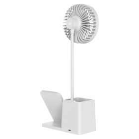 BEYAZ TYPE-C 10W KABLOSUZ ŞARJ CİHAZI FANLI KALEMLİKLİ MASA LAMBASI SL-M9055 (K0)