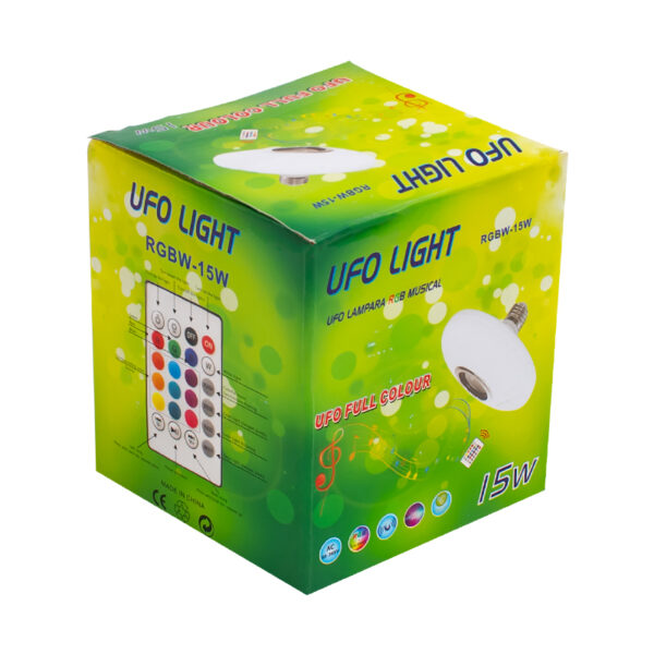 BLUETOOTH HOPARLÖRLÜ KUMANDALI 15 WATT RGB AKILLI LED AMPUL (K0) - Görsel 3