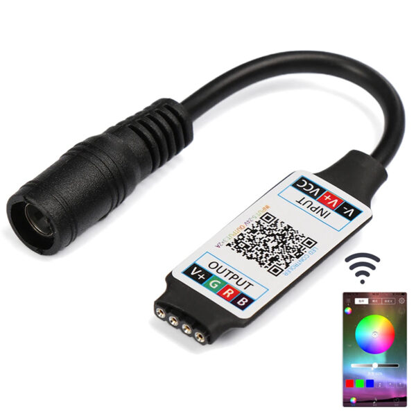 BLUETOOTH DC 5 VOLT - 24 VOLT - 6 AMPER RGB LED KONTROL CİHAZI (K0)