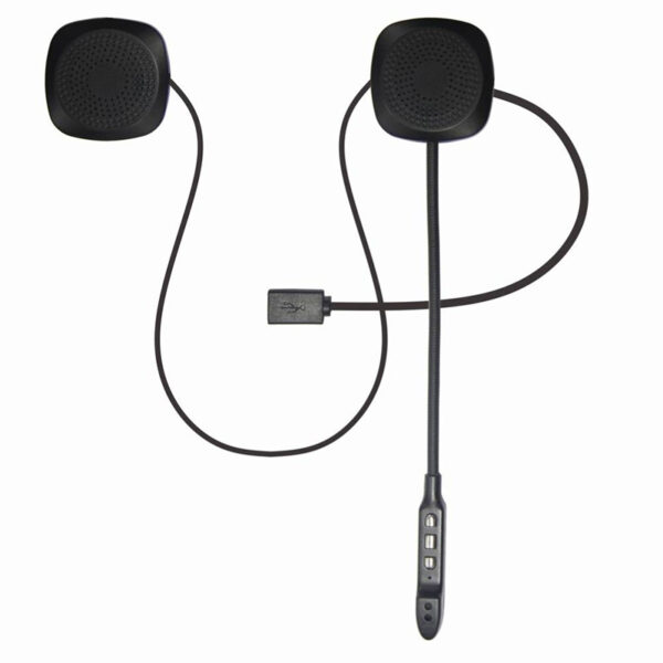 BLUETOOTHLU ŞARJLI KASK İÇİ MOTOSİKLET HOPARLÖR VE MİKROFON SETİ (K0) - Görsel 2