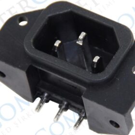 C14 POWER SOKET ERKEK KULAKLI 90C PCB (IC-212C) (K0)