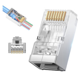CAT6 METAL EZ PLUG YENİ NESİL 8P/8C AÇIK UÇLU SOKET (100LÜK PAKET) (K0)
