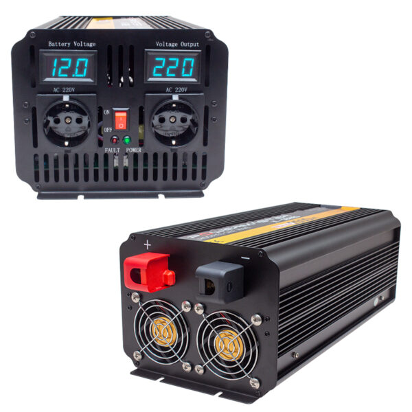 ÇİFT DİJİTAL EKRAN 12 VOLT - 2500 WATT MODIFIED SINUS WAVE INVERTER (K0) - Görsel 2