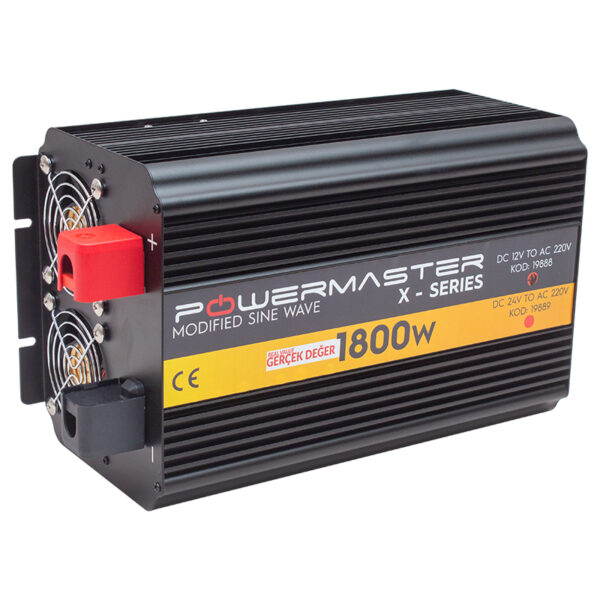 ÇİFT DİJİTAL EKRAN 12 VOLT - 1800 WATT MODIFIED SINUS WAVE INVERTER (K0)