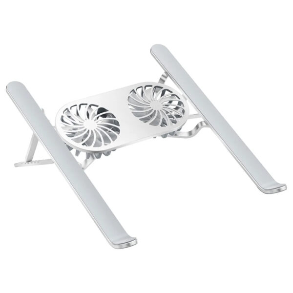 ÇİFT FANLI TAŞINABİLİR ALÜMİNYUM NOTEBOOK SOĞUTUCU STAND (K0) - Görsel 3