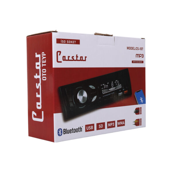ÇİFT USB/SD/FM/AUX/BLUETOOTH KUMANDALI OTO TEYP 4X60 WATT CS-107 (K0) - Görsel 4