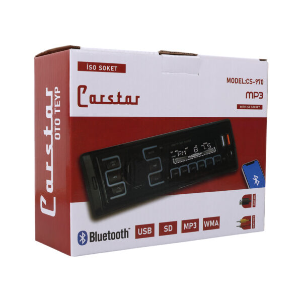 ÇİFT USB/SD/FM/AUX/BLUETOOTH KUMANDALI OTO TEYP 4X60 WATT CS-970 (K0) - Görsel 4