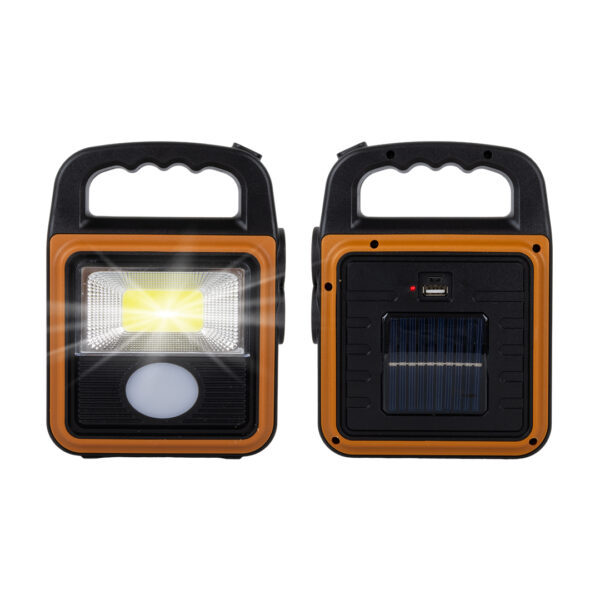 COB LEDLİ SOLARLI 4 KADEMELİ USB POWERBANK ÇIKIŞLI ŞARJLI IŞILDAK FENER (K0) - Görsel 2