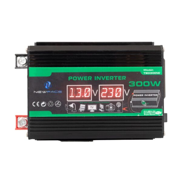 DİJİTAL EKRAN 12 VOLT 300 WATT MODIFIED SINUS POWER INVERTER TED300W (K0)