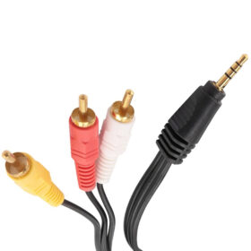 DİSCMAN KABLOSU 1.5 METRE (3.5MM STEREO 3 BOĞUMLU - 3RCA KABLO) (K0)